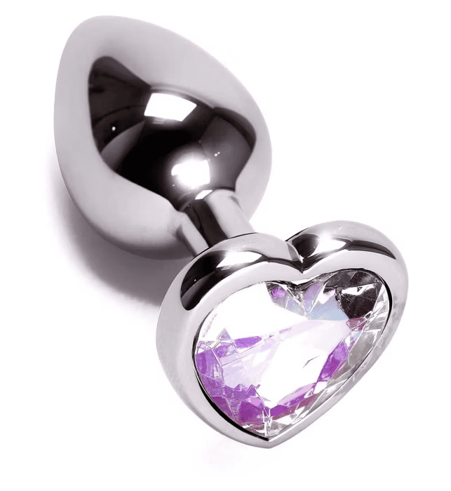 Ann Summers Small Heart Metal Butt Plug Silver