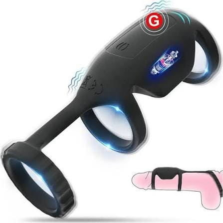 Soft Silicone Vibrating Penis Ring Intimate Toy