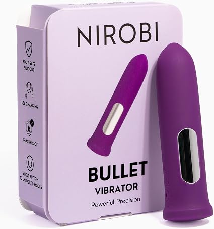 Nirobi Pro Bullet Vibrator Adult Sex Toy Mini Vibrator Personal Massager Waterproof USB Rechargeable Body-Safe Silicone Discreet G-Spot Vibrator with 10 Modes