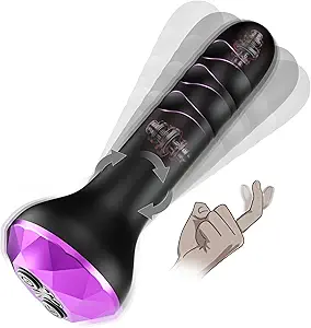 Vibrating Butt Plug Anal Toys, Prostate Massager with 10 Vibrating & Rotating Modes, Beginner-Friendly Anal Plug Sex Toys for Men & Women, 2 Motors Anal Dildo & G-Spot Vibrator Anal Beads Adult Toys