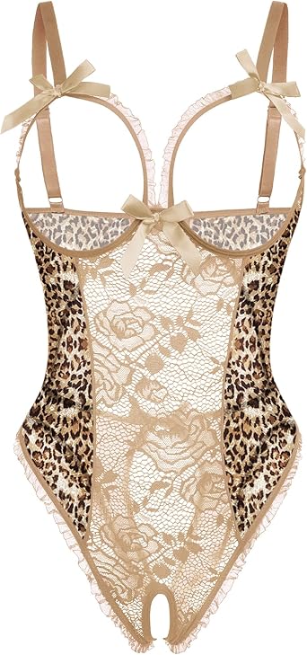 Avidlove Women One Piece Lingerie Sexy Lace Babydoll Mini Bodysuit
